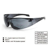 One Piece Protective CSA Z94.3 Safety Glasses